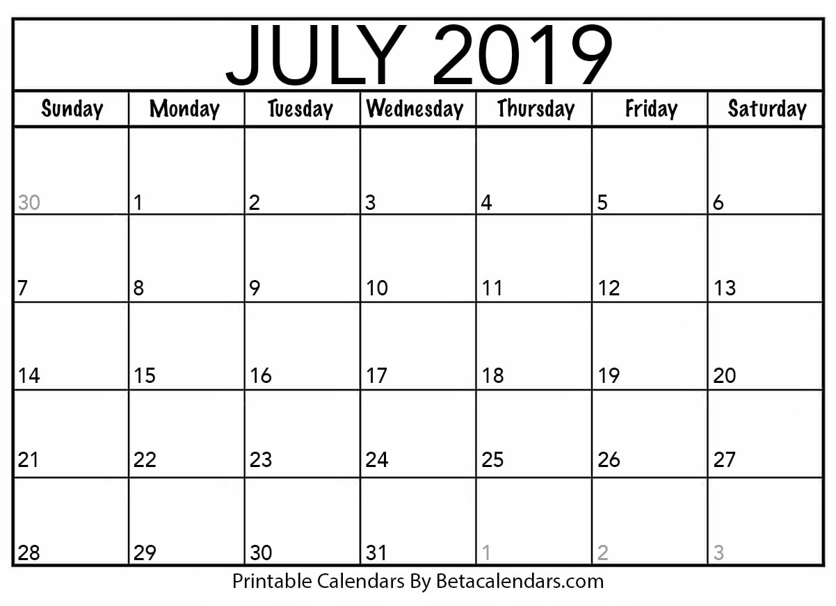 Blank July Calendar Printable Printable Word Searches July 2018 Blank Calendar Templates