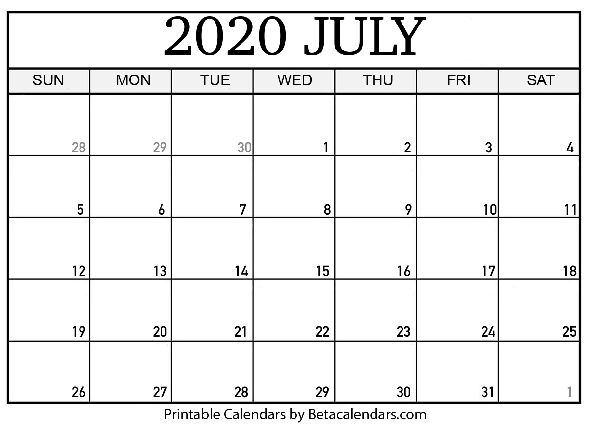 July 2019 Calendar Free Printable Monthly Calendars July 2021 Calendar Free Printable Calendar