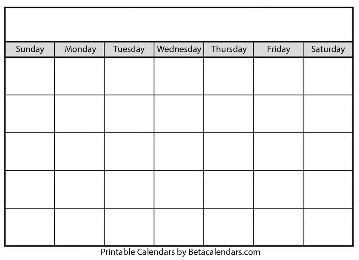 Featured image of post Printable Blank Calendar 2021 Template