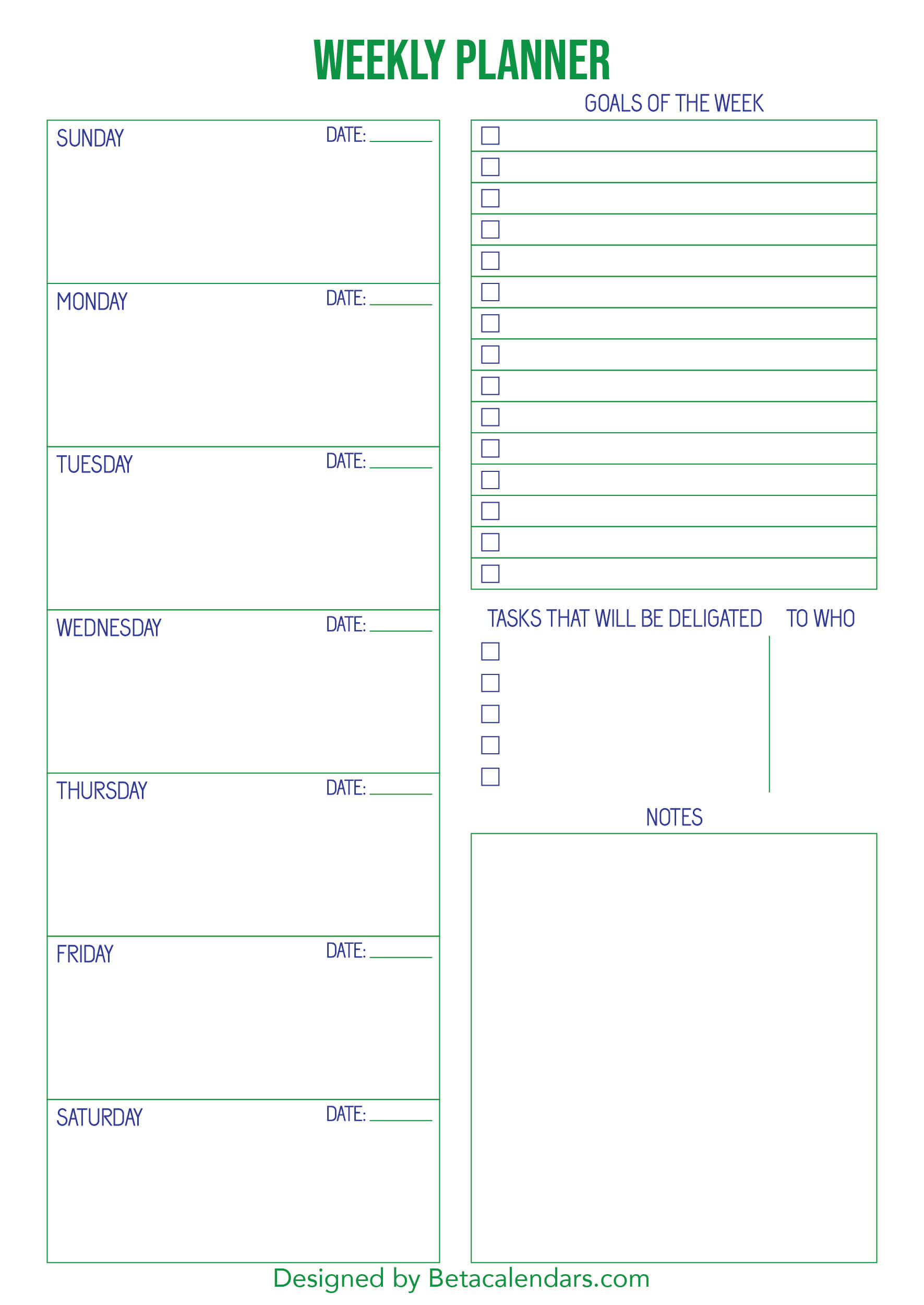 Weekly Planner A4 Printable Off 66 