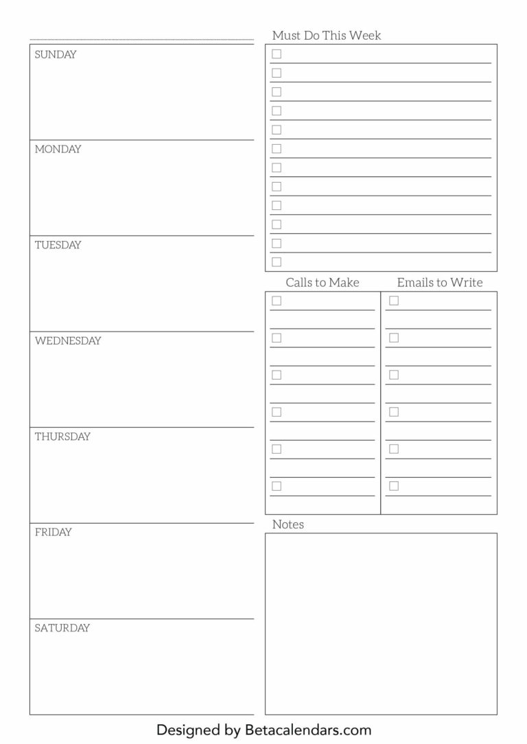 Free Printable Weekly Planner 2024 Templates