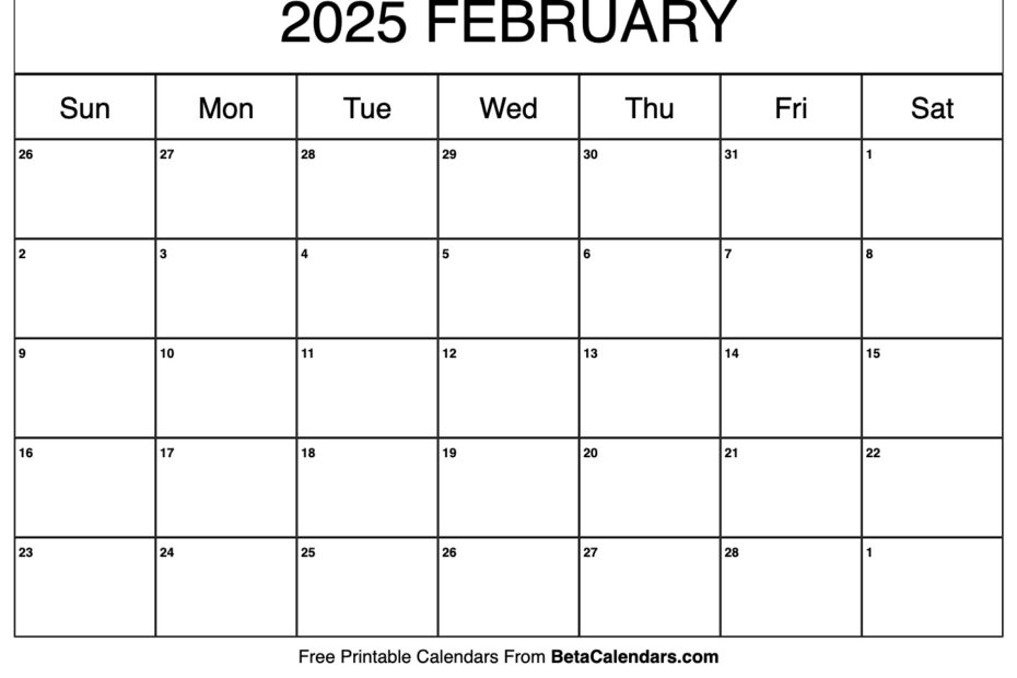 February 2025 Calendar