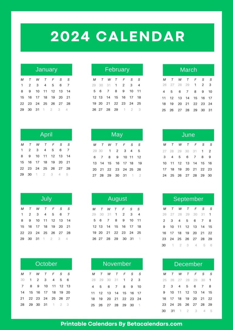 2024 Calendar - Beta Calendars